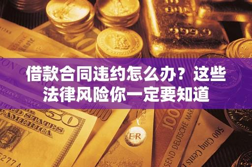 武汉借款合同违约怎么办？这些法律风险你一定要知道