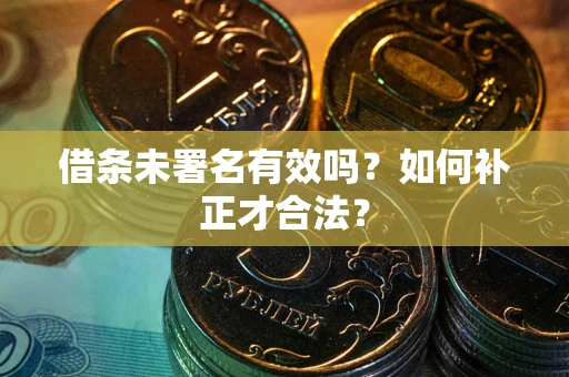 武汉借条未署名有效吗？如何补正才合法？