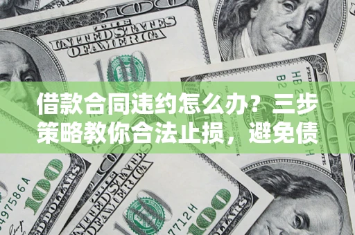 武汉借款合同违约怎么办？三步策略教你合法止损，避免债务危机升级