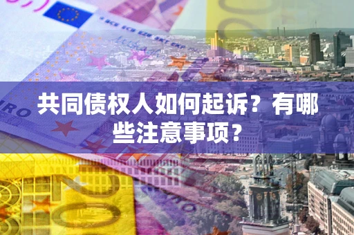 武汉共同债权人如何起诉？有哪些注意事项？
